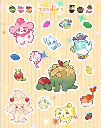 foodies sticker sheet