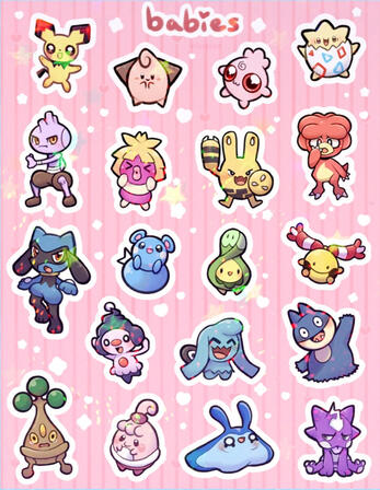 babies sticker sheet